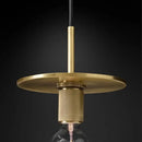 Retro brass and glass led pendant light – dining room filament lamp