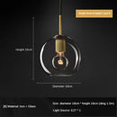 Retro brass and glass led pendant light – dining room filament lamp