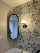Retro brass & black french wall lamp – bedroom globe light