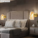 DecorBites™ Cloche Sconce Light with Amber/Blue/Smoke Gray Glass in Retro Brass Finish - Bedroom Wall Mount