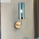 DecorBites™ Retro Brass Sconce Wall Mount Lamp with Cylindrical Glass Shade – 1/2 Light Fixture for Living Room