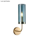 DecorBites™ Retro Brass Sconce Wall Mount Lamp with Cylindrical Glass Shade – 1/2 Light Fixture for Living Room