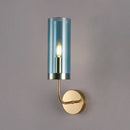 DecorBites™ Retro Brass Sconce Wall Mount Lamp with Cylindrical Glass Shade – 1/2 Light Fixture for Living Room