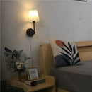 Retro brass & white led retro wall lamp bedroom sconce