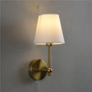 Retro brass & white led retro wall lamp bedroom sconce