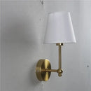 Retro brass & white led retro wall lamp bedroom sconce