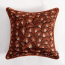 Retro brick red embroidered geometry pillow case living room cushion
