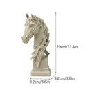 Retro bronze & beige resin horse head statue living room decor