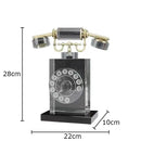 Retro clear crystal telephone sculpture office desk decor