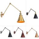 Retro copper iron loft wall lamp bedroom industrial sconce