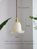 Retro cream glass led pendant lamp for kitchen with brass finish
