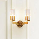 DecorBites™ Retro Crystal Ribbed Wall Lamp with Brass Flush Sconce for Living Room - 1/2 Lights