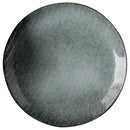 Retro dark gray speckled ceramic dinner plate – dining room platter