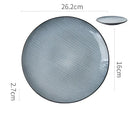Retro dark gray speckled ceramic dinner plate – dining room platter