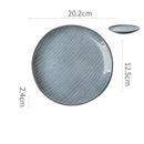Retro dark gray speckled ceramic dinner plate – dining room platter