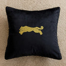 Retro dark green zebra embroidered jacquard luxury pillow cover bedroom