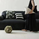 Retro dark green zebra embroidered jacquard luxury pillow cover bedroom