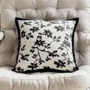 Retro dark green zebra embroidered jacquard luxury pillow cover bedroom