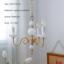 Retro decorbites cream white led chandelier dining room pendant light