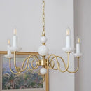 Retro decorbites cream white led chandelier dining room pendant light
