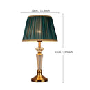Retro emerald green and gold crystal floor lamp bedroom decor