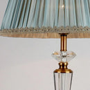 Retro emerald green and gold crystal floor lamp bedroom decor