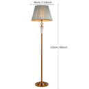 Retro emerald green and gold crystal floor lamp bedroom decor