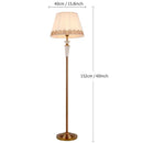 Retro emerald green and gold crystal floor lamp bedroom decor
