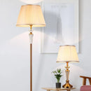 Retro emerald green and gold crystal floor lamp bedroom decor