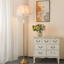 Retro emerald green and gold crystal floor lamp bedroom decor