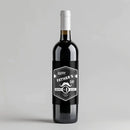 Retro Father's Day Wine Label