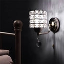 Retro gold & chrome crystal wall sconce living room light