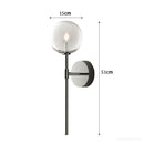 Retro gold clear glass ball wall sconce living room light