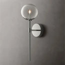 Retro gold clear glass ball wall sconce living room light