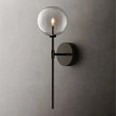 Retro gold clear glass ball wall sconce living room light