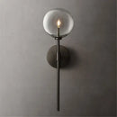 Retro gold clear glass ball wall sconce living room light