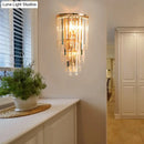 DecorBites™ Retro Gold Waterfall Sconce – Wall Mounted Crystal Lighting for Hallway (3 Lights)