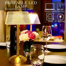 Retro gold diamond crystal table lamp for bedroom night light
