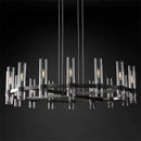 Retro gold glass chandelier pendant lamp for dining room