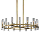 Retro gold glass chandelier pendant lamp for dining room