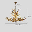 Retro golden brown antler led chandelier dining room pendant light