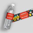 Retro Graduation Water Bottle Labels