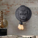 Retro gray decorbites gorilla resin wall lamp bedroom lighting