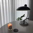 Retro green enamel engraving table lamp for office or bedroom