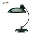 Retro green enamel engraving table lamp for office or bedroom