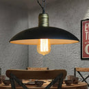 DecorBites™ Retro Style Metallic Black Ceiling Light with Bowl Shade and Hanging Chain - 10"/12.5" W - 1 Bulb