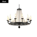 Retro industrial black decorbites crystal chandelier for dining room