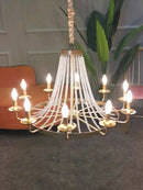 Retro industrial black decorbites crystal chandelier for dining room