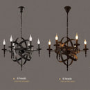 Retro industrial black decorbites iron chandelier dining room light
