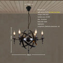 Retro industrial black decorbites iron chandelier dining room light